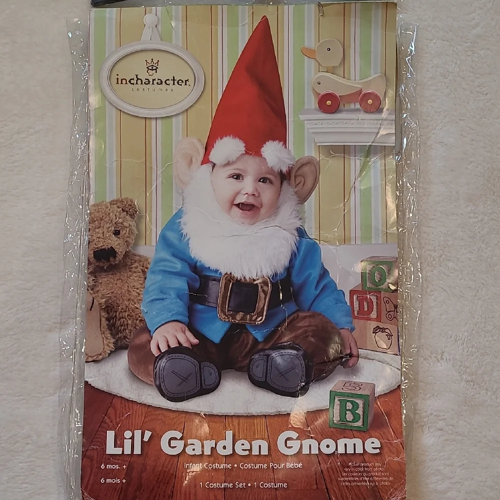 Incharacter Lil' Garden Gnome Infant 6 Mos+ Halloween Costume
